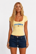 Blusa Colombia Amarillo Pastel