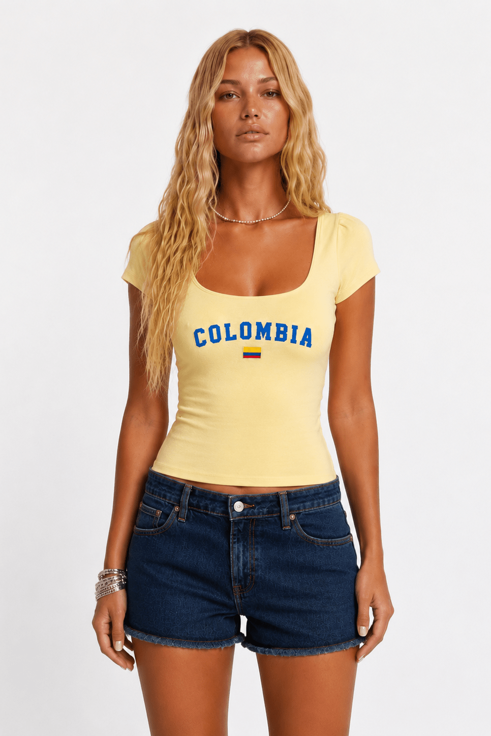 Blusa Colombia Amarillo Pastel