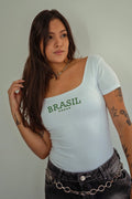 Body blanco de manga corta