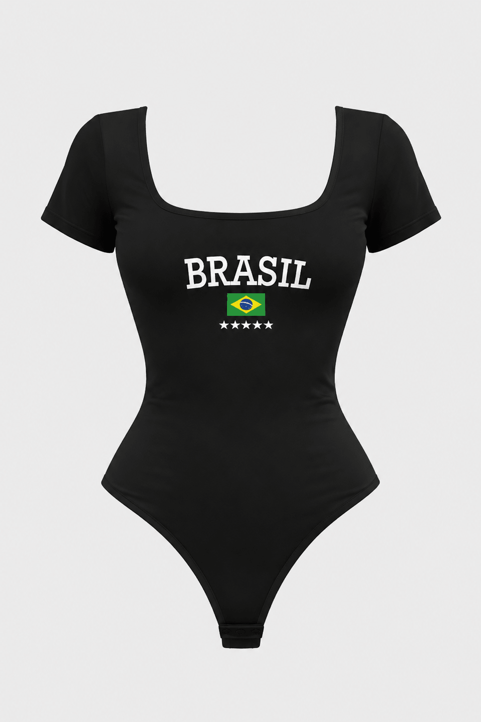 Body negro manga corta