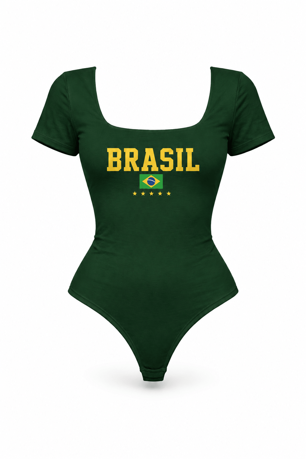 Body verde BRASIL de manga corta