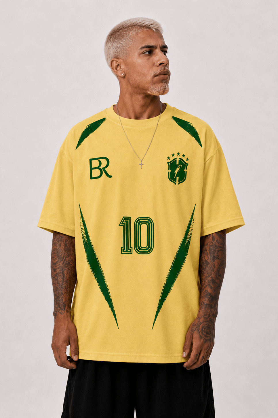 Camiseta Mundial Brasil #10 Amarilla