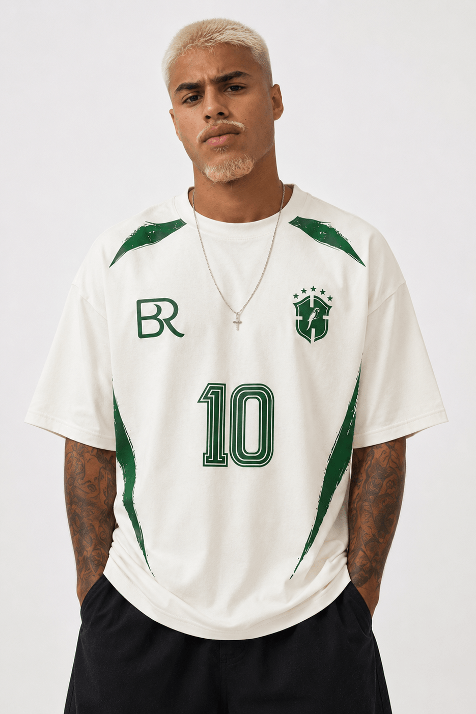 Camiseta Mundial Brasil #10 Blanco