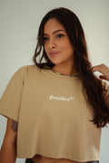 Cropped Beige “Brasílica™” Minimalista