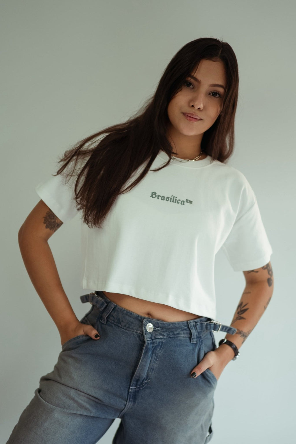 Cropped Blanco Brasílica™ Minimalista