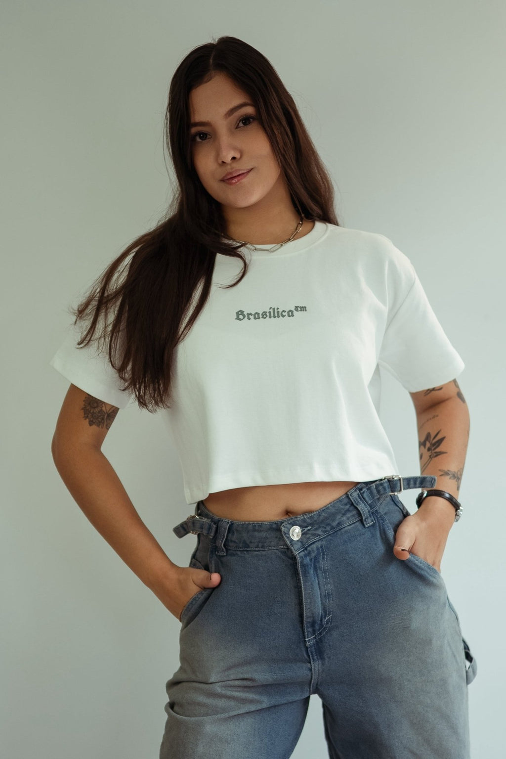 Cropped Blanco Brasílica™ Minimalista