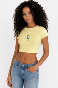 Cropped Brasil Amarillo Pastel