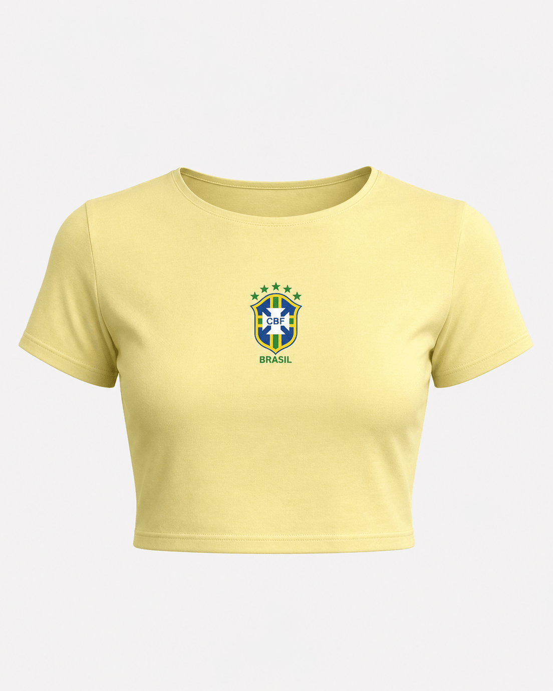 Cropped Brasil Amarillo Pastel