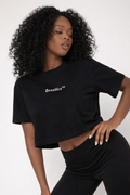 Cropped Negro Brasílica™ Minimalista