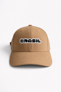 Gorra beige con Brasil bordado