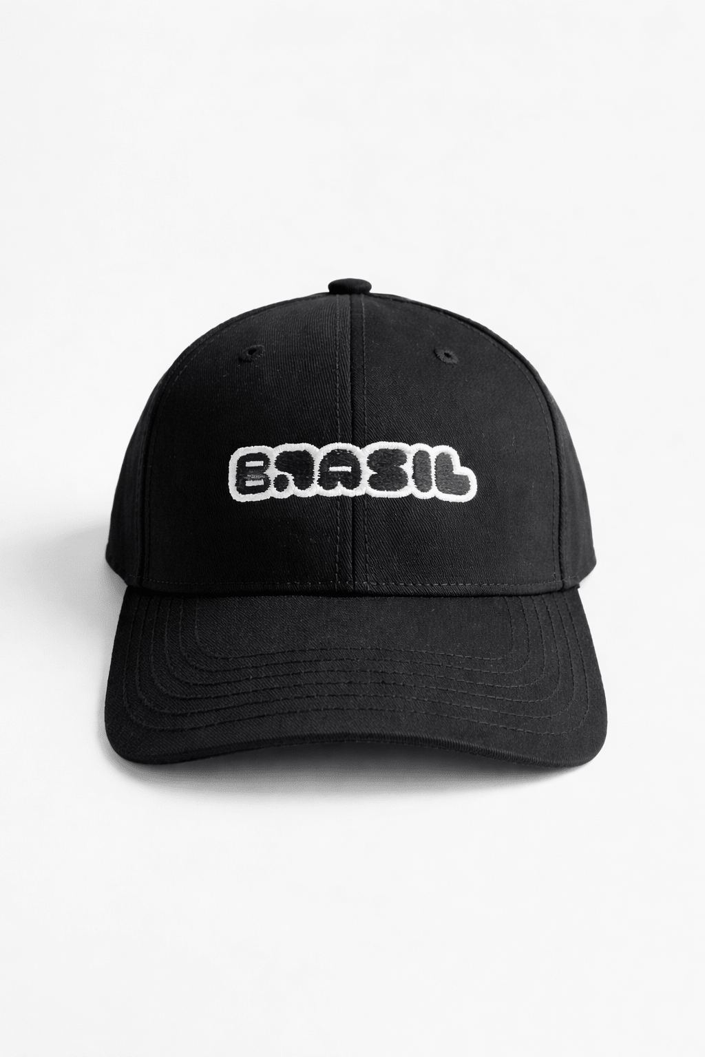 Gorra negra con Brasil bordada