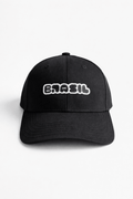 Gorra negra con Brasil bordada