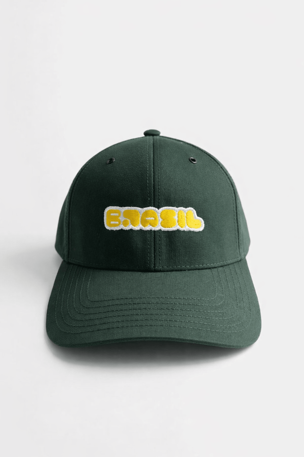 Gorra verde musgo Brasil bordado